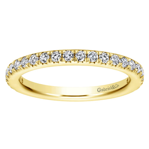 14K Yellow Gold Micro Pavé Set Diamond Eternity Band