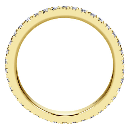 14K Yellow Gold Micro Pavé Set Diamond Eternity Band