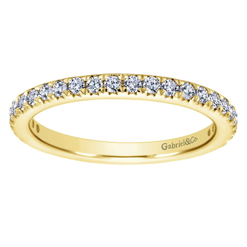 14K Yellow Gold Micro Pavé Set Diamond Eternity Band