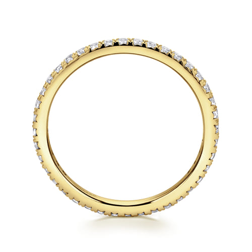 14K Yellow Gold Micro Pavé Set Diamond Eternity Band 14K Yellow Gold Micro Pavé Set Diamond Eternity Band