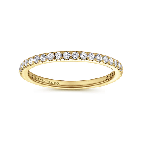 14K Yellow Gold Micro Pavé Set Diamond Eternity Band 14K Yellow Gold Micro Pavé Set Diamond Eternity Band