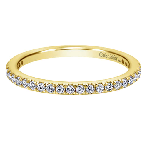 14K Yellow Gold Micro Pavé Set Diamond Eternity Band