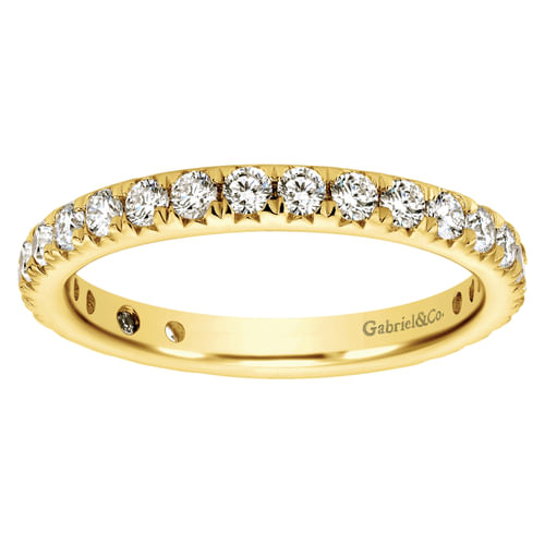 14K Yellow Gold Micro Pavé Set Diamond Eternity Band
