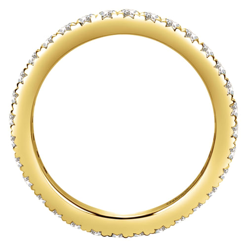 14K Yellow Gold Micro Pavé Set Diamond Eternity Band