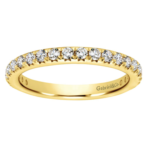 14K Yellow Gold Micro Pavé Set Diamond Eternity Band