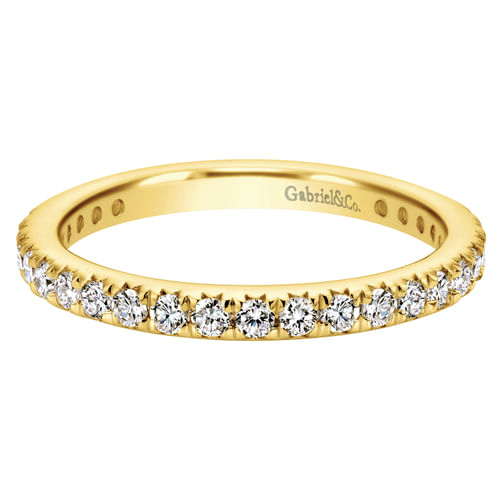 14K Yellow Gold Micro Pavé Set Diamond Eternity Band