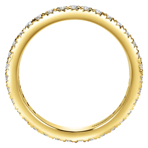 14K Yellow Gold Micro Pavé Set Diamond Eternity Band