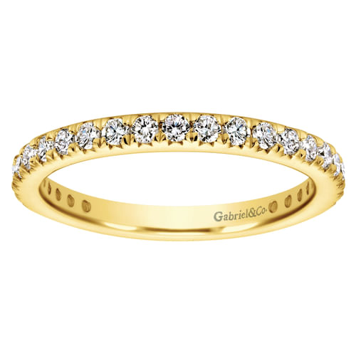 14K Yellow Gold Micro Pavé Set Diamond Eternity Band