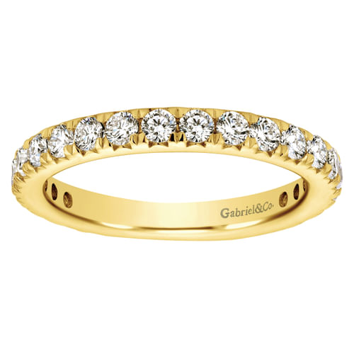 14K Yellow Gold Micro Pavé Set Diamond Eternity Band