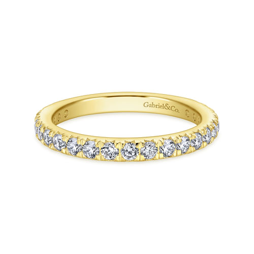 14K Yellow Gold Micro Pavé Set Diamond Eternity Band