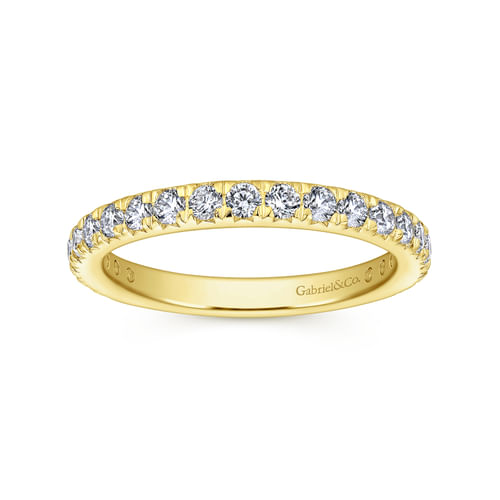 14K Yellow Gold Micro Pavé Set Diamond Eternity Band