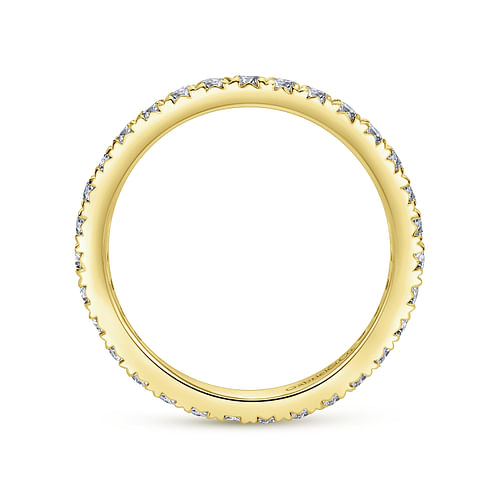 14K Yellow Gold Micro Pavé Set Diamond Eternity Band
