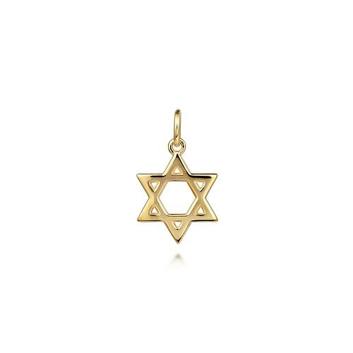 14K Yellow Gold Mini Star of David Pendant