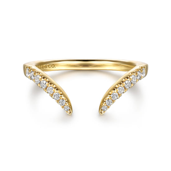 Gabriel - 14K Yellow Gold Open Diamond Matching Wedding Band