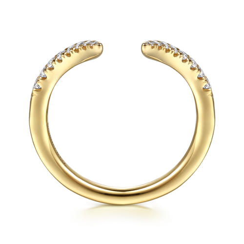 14K Yellow Gold Open Diamond Matching Wedding Band 14K Yellow Gold Open Diamond Matching Wedding Band