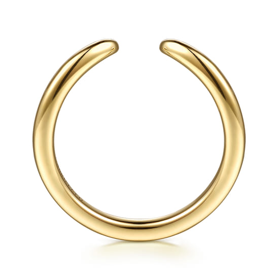 14K Yellow Gold Open Matching Wedding Band angle 2