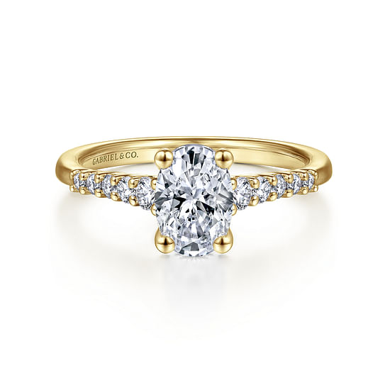 Gabriel - 14K Yellow Gold Oval Diamond Engagement Ring