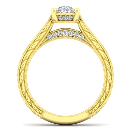 14K Yellow Gold Oval Diamond Engagement Ring 14K Yellow Gold Oval Diamond Engagement Ring