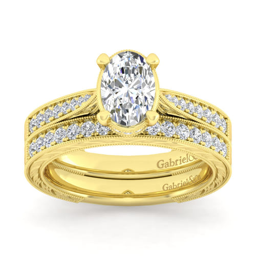14K Yellow Gold Oval Diamond Engagement Ring 14K Yellow Gold Oval Diamond Engagement Ring