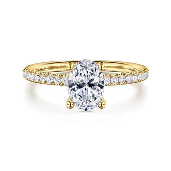 Gabriel - 14K Yellow Gold Oval Diamond Engagement Ring