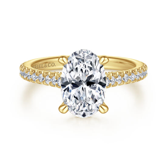 Gabriel - 14K Yellow Gold Oval Diamond Engagement Ring Gabriel - 14K Yellow Gold Oval Diamond Engagement Ring