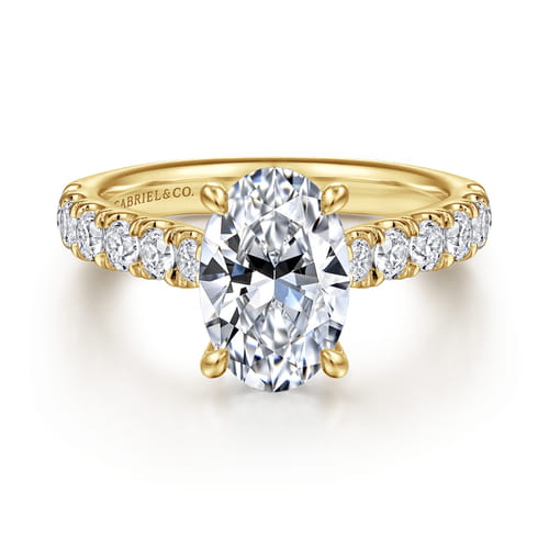14K Yellow Gold Oval Diamond Engagement Ring 14K Yellow Gold Oval Diamond Engagement Ring