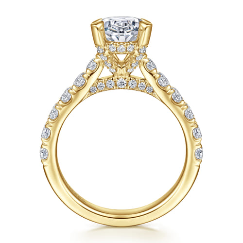 14K Yellow Gold Oval Diamond Engagement Ring 14K Yellow Gold Oval Diamond Engagement Ring