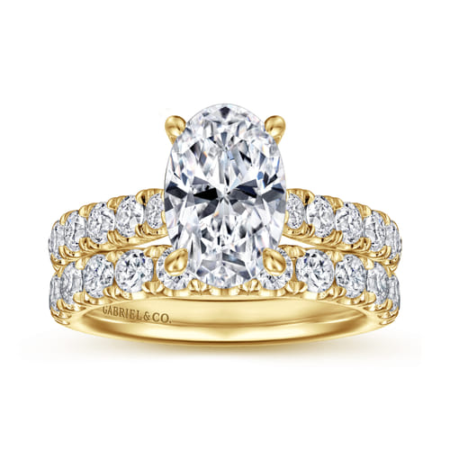 14K Yellow Gold Oval Diamond Engagement Ring 14K Yellow Gold Oval Diamond Engagement Ring