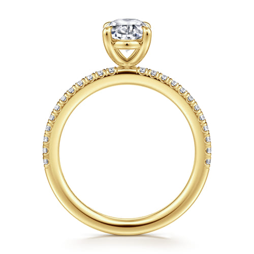 14K Yellow Gold Oval Diamond Engagement Ring 14K Yellow Gold Oval Diamond Engagement Ring