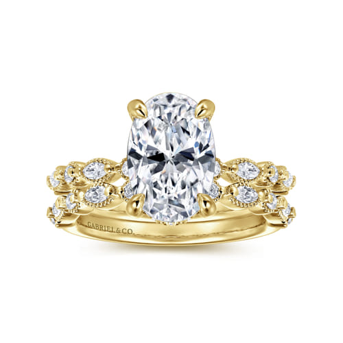 14K Yellow Gold Oval Diamond Engagement Ring 14K Yellow Gold Oval Diamond Engagement Ring