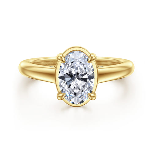 14K Yellow Gold Oval Diamond Engagement Ring 14K Yellow Gold Oval Diamond Engagement Ring