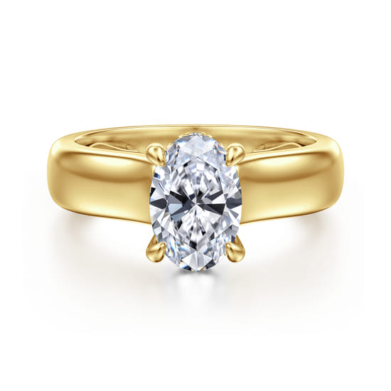 Gabriel - 14K Yellow Gold Oval Diamond Engagement Ring