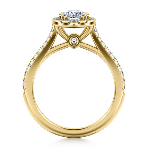 14K Yellow Gold Oval Halo Diamond Engagement Ring 14K Yellow Gold Oval Halo Diamond Engagement Ring