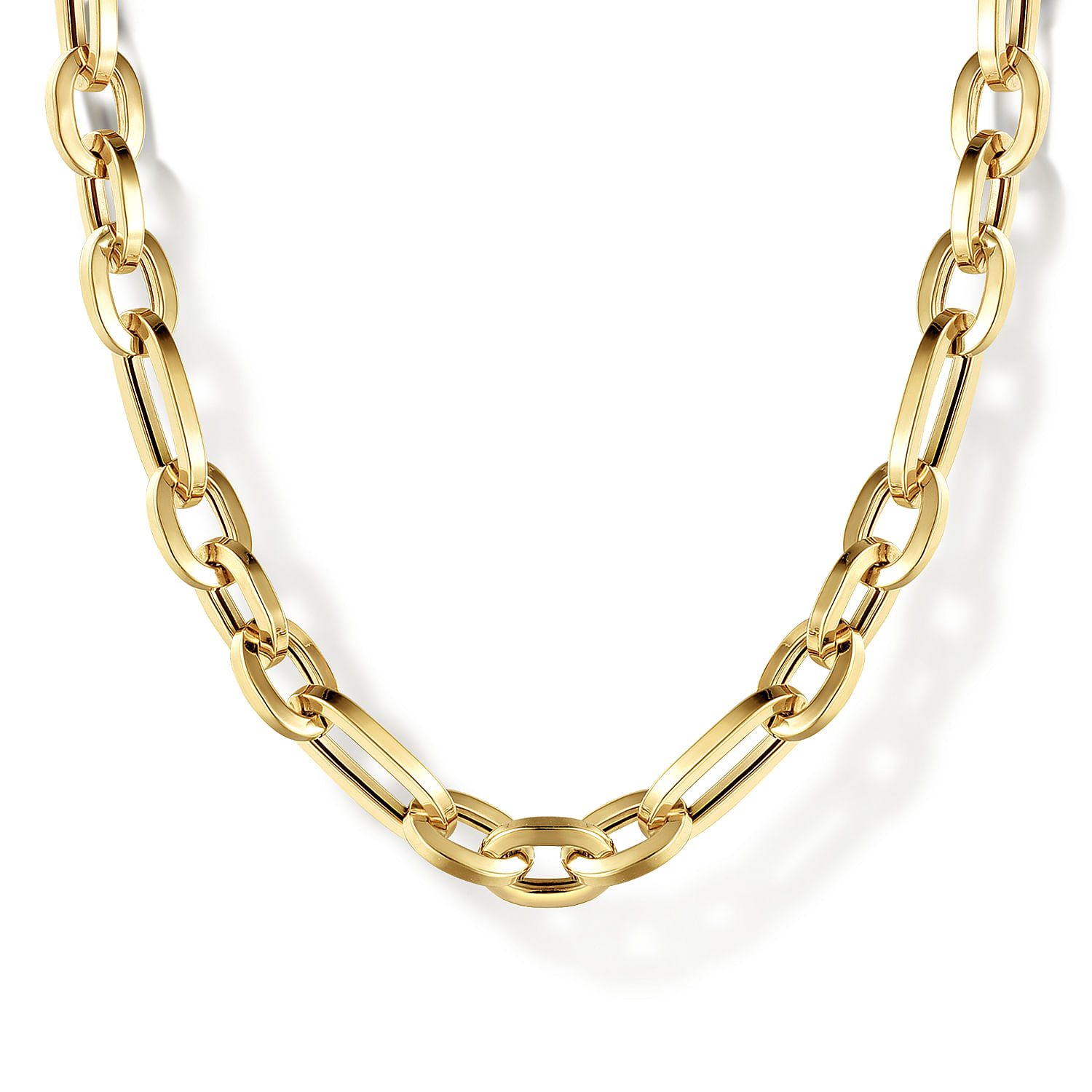 Gabriel - 14K Yellow Gold Oval Link Chain Necklace