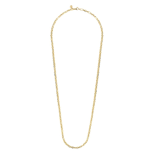 14K Yellow Gold Oval Link Chain Necklace