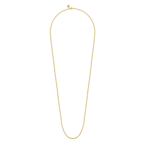 14K Yellow Gold Oval Link Chain Necklace