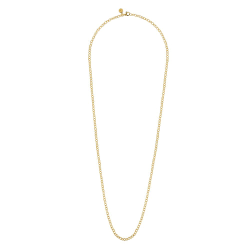 14K Yellow Gold Oval Link Chain Necklace