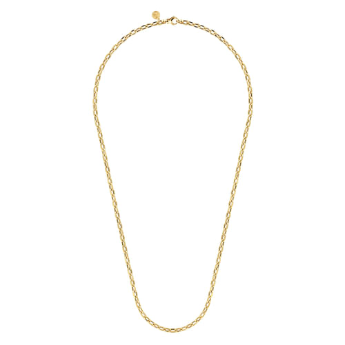 14K Yellow Gold Oval Link Chain Necklace