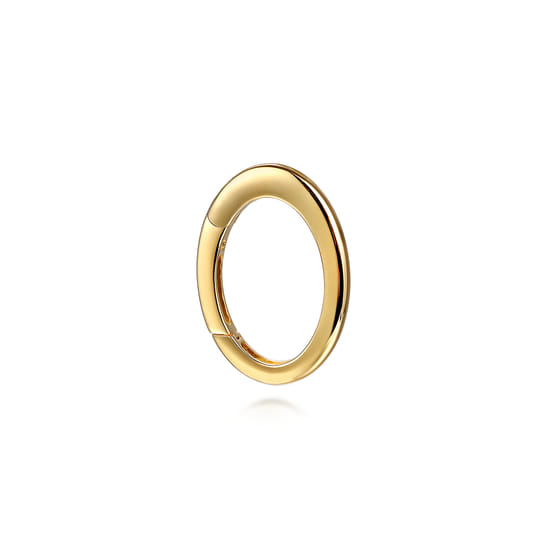 14K Yellow Gold Oval Lock angle 2