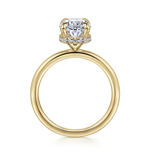 14K Yellow Gold Oval Solitaire Diamond Engagement Ring 14K Yellow Gold Oval Solitaire Diamond Engagement Ring