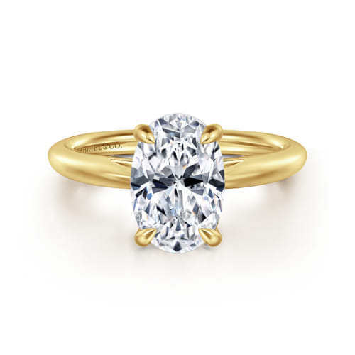 14K Yellow Gold Oval Solitaire Diamond Engagement Ring 14K Yellow Gold Oval Solitaire Diamond Engagement Ring