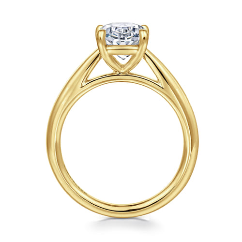 14K Yellow Gold Oval Solitaire Diamond Engagement Ring 14K Yellow Gold Oval Solitaire Diamond Engagement Ring