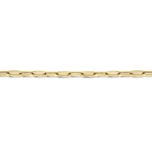 14K Yellow Gold Paperclip Chain Bracelet, 2.3mm, 7 inch 14K Yellow Gold Paperclip Chain Bracelet, 2.3mm, 7 inch