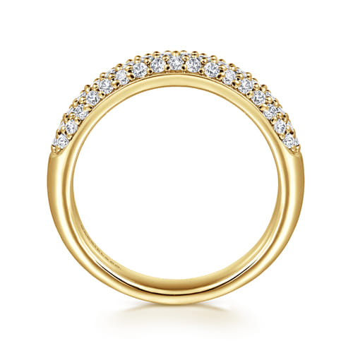 14K Yellow Gold Pavé Diamond Anniversary Band