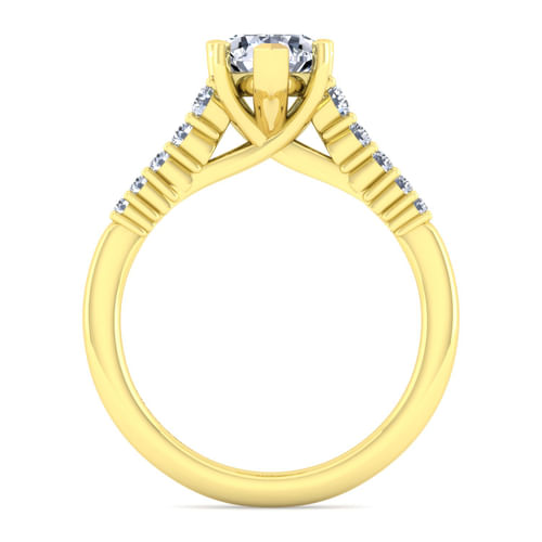 14K Yellow Gold Pear Shape Diamond Engagement Ring