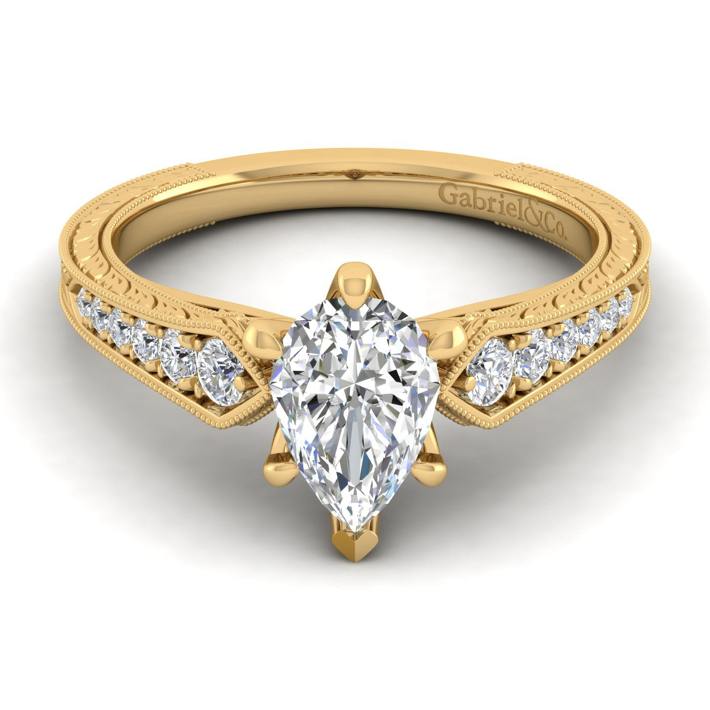 Pear shaped hot sale ring gold