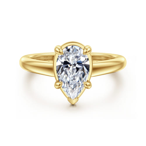14K Yellow Gold Pear Shape Diamond Engagement Ring 14K Yellow Gold Pear Shape Diamond Engagement Ring