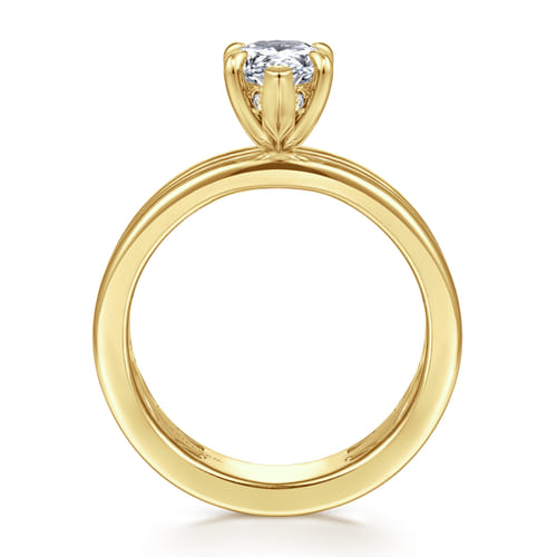 14K Yellow Gold Pear Shape Diamond Engagement Ring