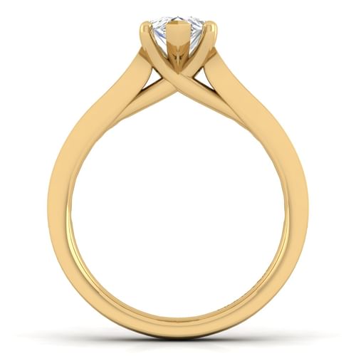 14K Yellow Gold Pear Shape Diamond Engagement Ring