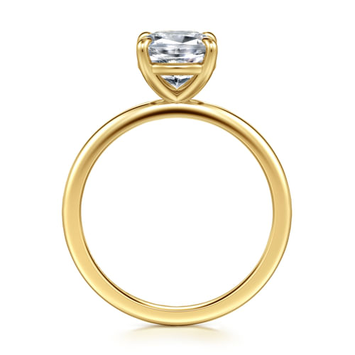 14K Yellow Gold Pear Shape Solitaire Diamond Engagement Ring